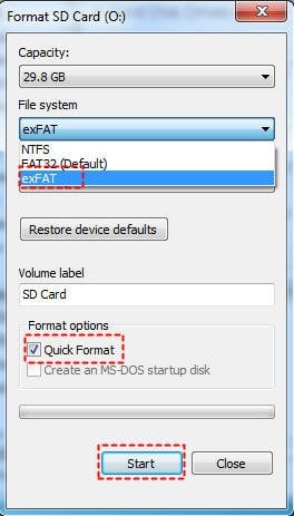 Format SD Card