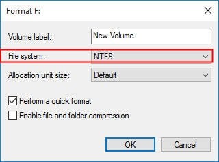 Format External Hard Drive to NTFS