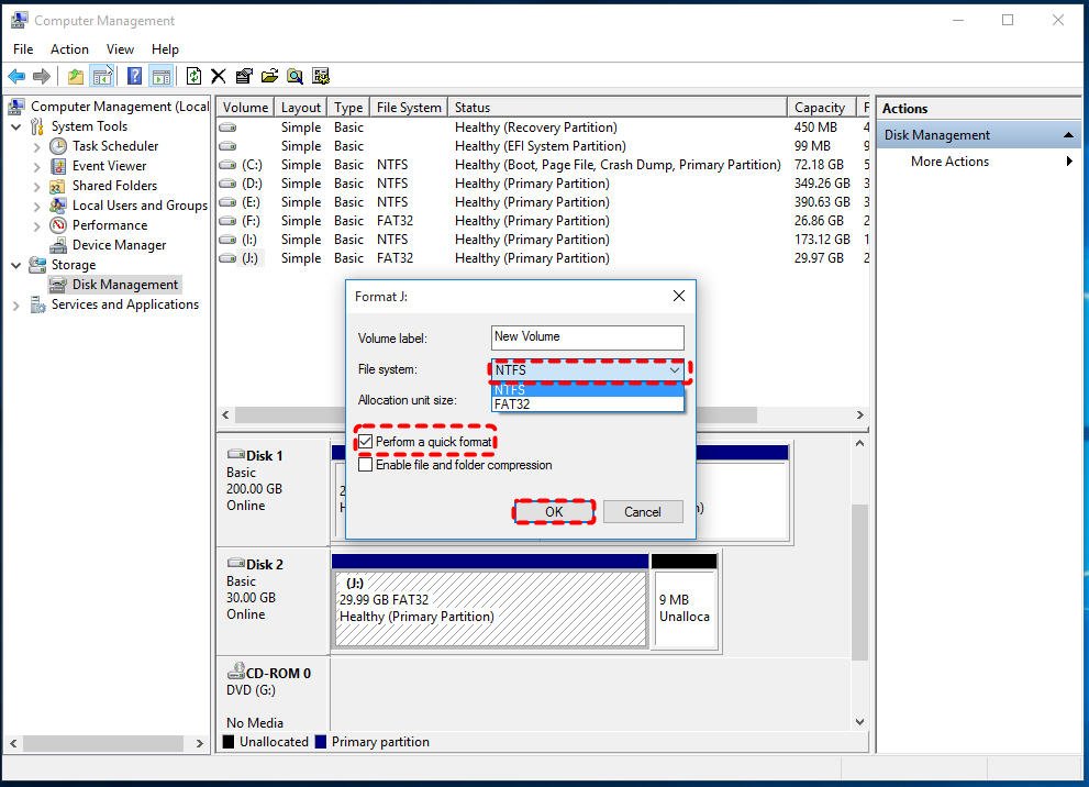 types of hard disk formatting