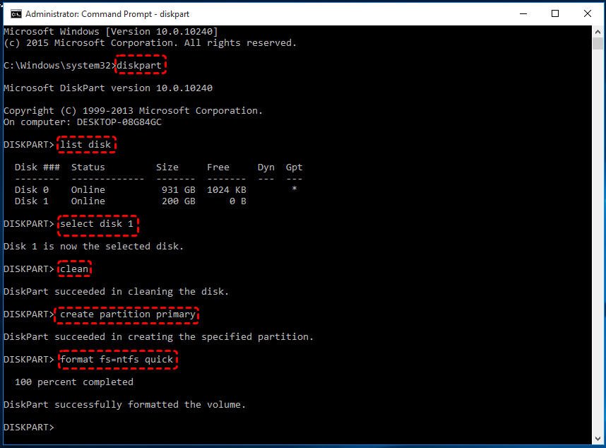 format external hard drive windows 7 cmd