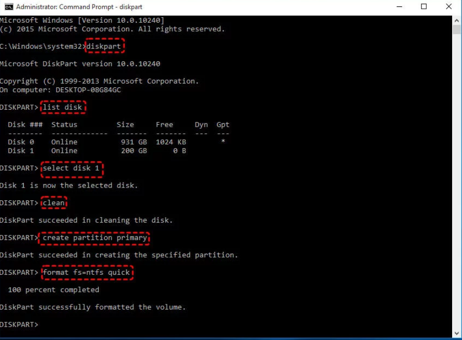 hard disk formatting