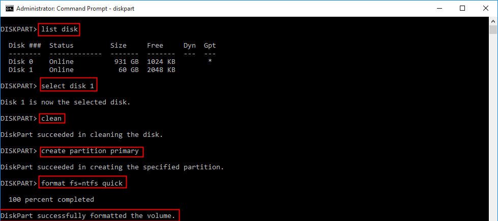 Format Hard Drive from Command Prompt in Windows 