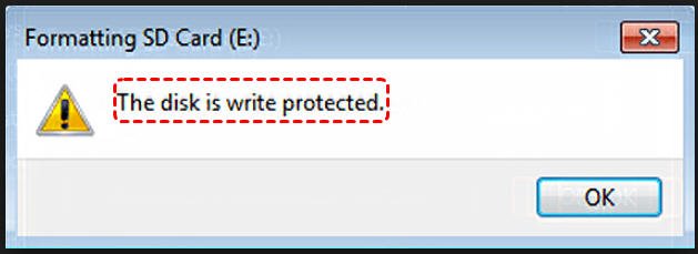 sd card format error write protected