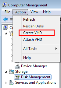 Create VHD