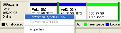 Convert Basic Disk to Dynamic