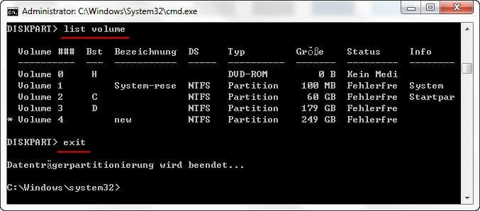 RAW zu NTFS 3