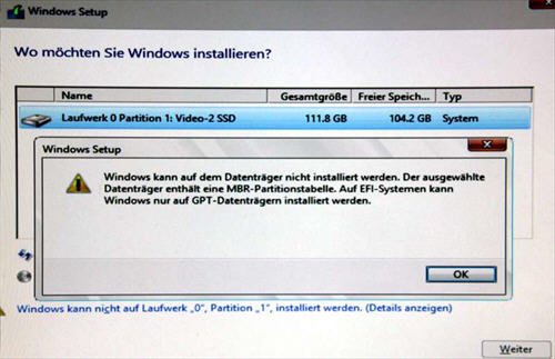 Windows Setup MBR