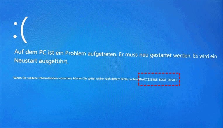 Server 2016 Inaccessible Boot Device