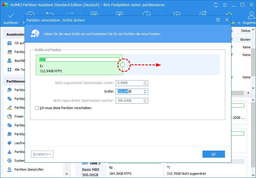 Kostenloses Partition Magic für Windows 7