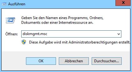 Windows 7-Datenträgerverwaltung öffnen