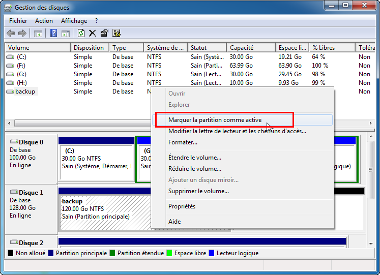 Mark Partition as Active