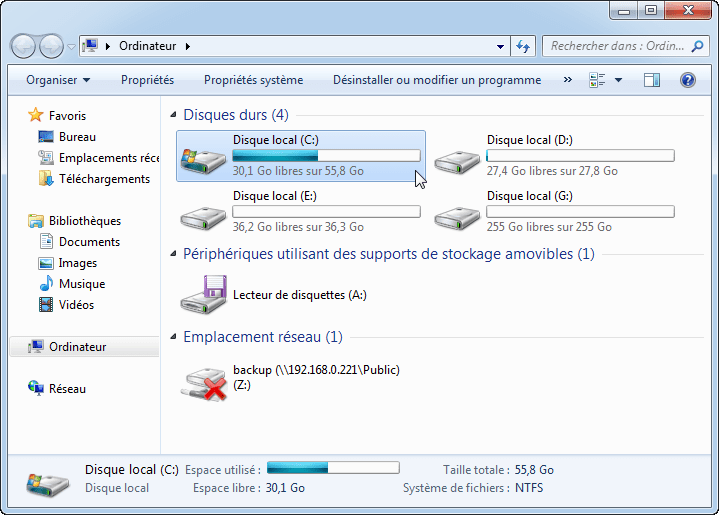 New Partition Size