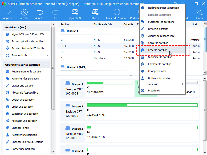 Create Partition without Unallocated Space