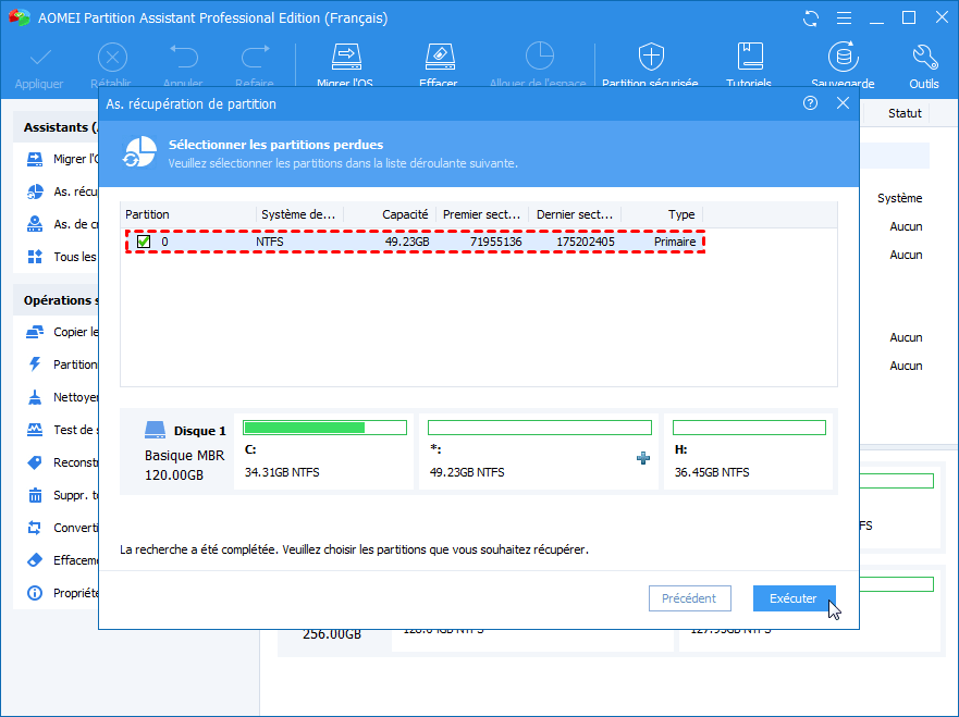 Select Lost Partition
