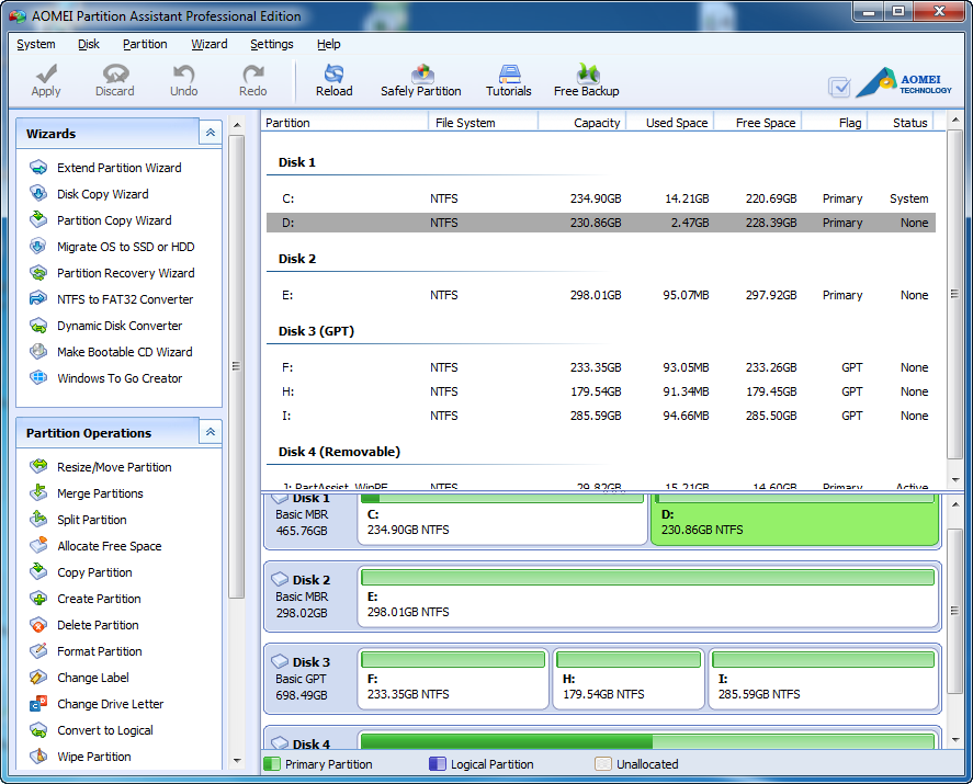 AOMEI Partition Assistant Professional Edition 5.5.8