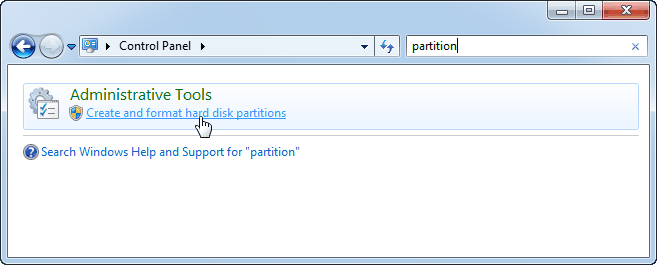 Search Partition