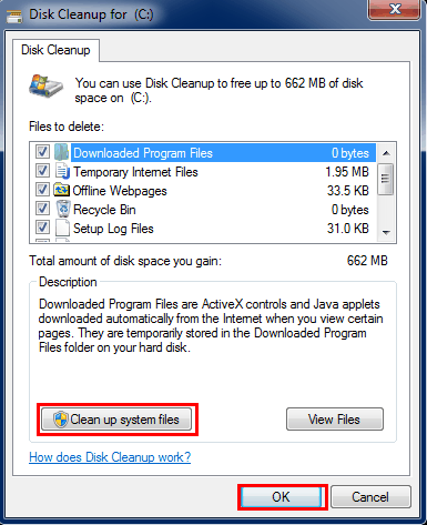 Disk Cleanup for C