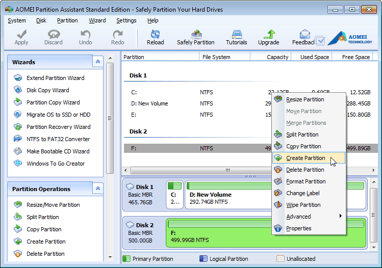 Create New Partition