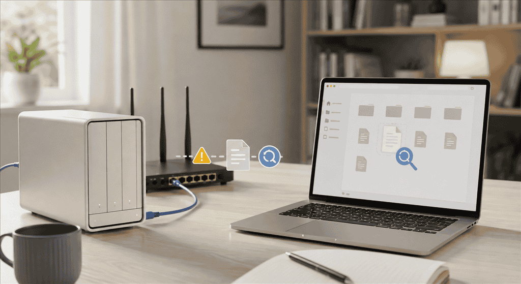 WD My Cloud Home im Heimnetzwerk mit gelöschter Datei und sicherer Datenrettung
