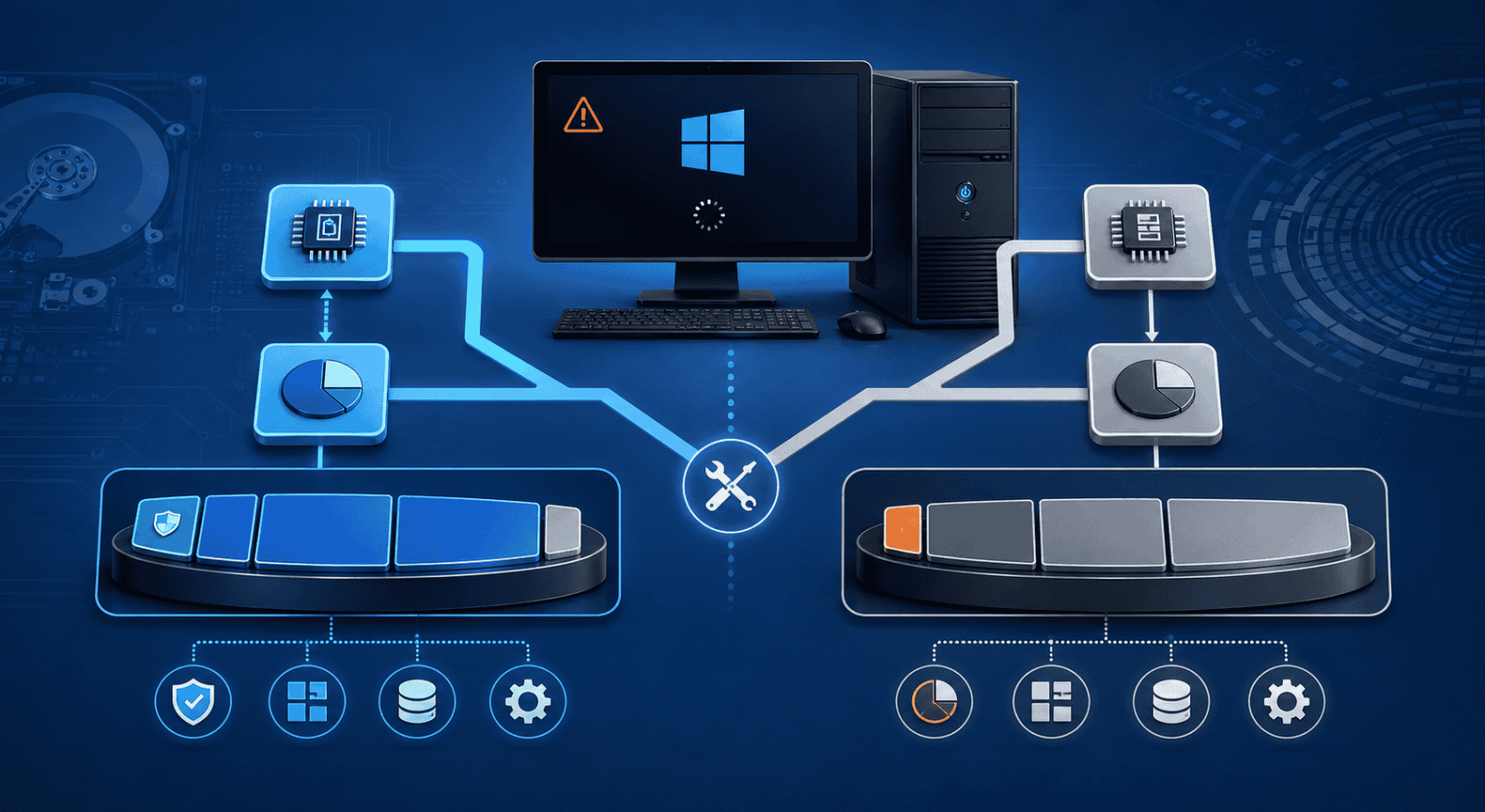 Windows-11-Startreparatur für UEFI/GPT- und Legacy-BIOS/MBR-Systeme