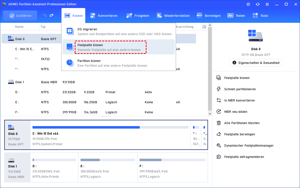 Festplatte klonen Festplatte klonen