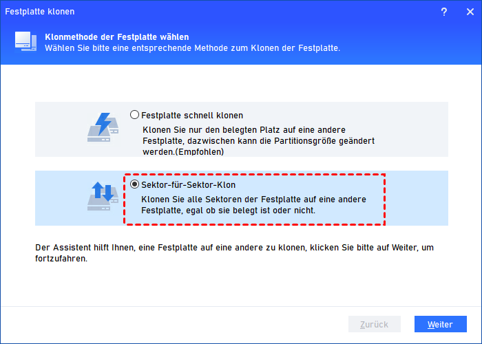 Sektor-für-Sektor-Klon Sektor-für-Sektor-Klon