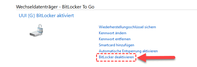  BitLocker deaktivieren