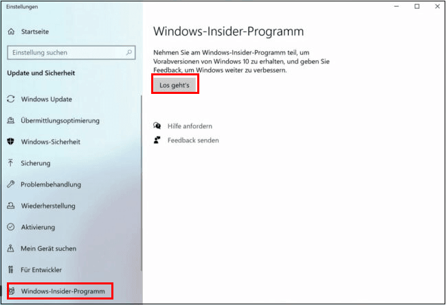Windows-Insider-Programm