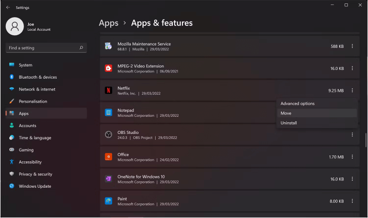 Apps and Features