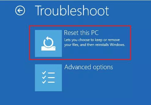 How to Factory Reset Windows 10 from Boot
