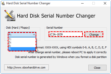 Hard Disk Serial Number