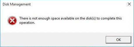 There Is Not Enough Space on the Disk 