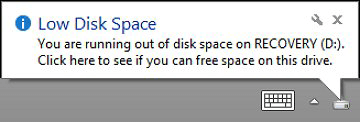 Low Disk Space