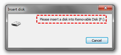 Please Insert A Disk Into Removable Disk