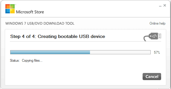 Windows 7 Usb Dvd Download Tool Step4 Creating Bootable Usb Device