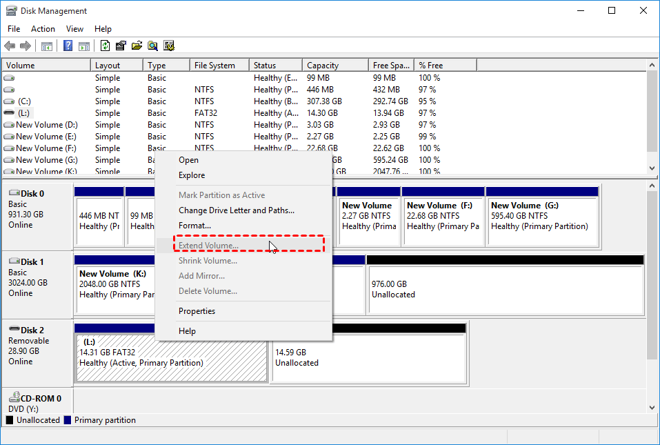Can't Merge USB Partitions