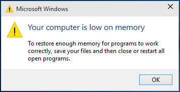 Computer Is Low on Memory