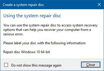Using System Repair Disc