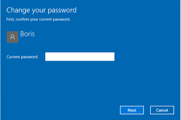 Enter Current Password
