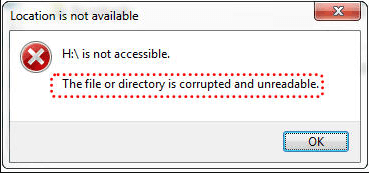 File Or Directory Is Corrupted And Unreadable