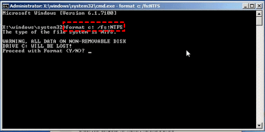 format external hard drive windows 7 command prompt