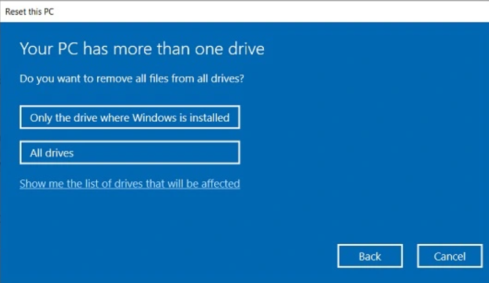 Only Windows drive