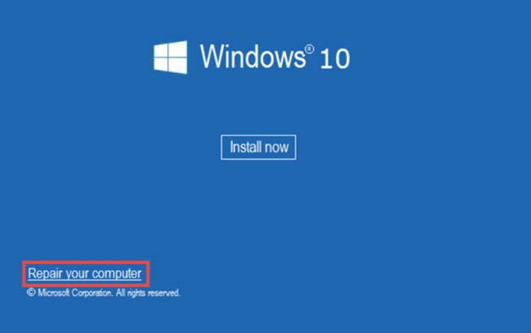 Repair Your Computer Windows 10