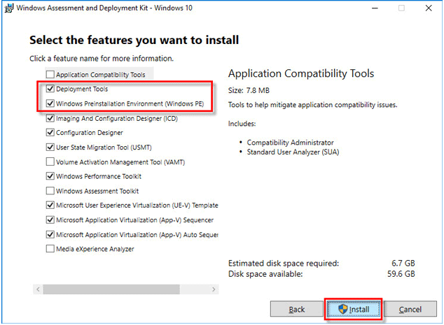 Select Feature To Install