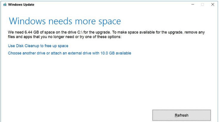 Windows Needs More Space