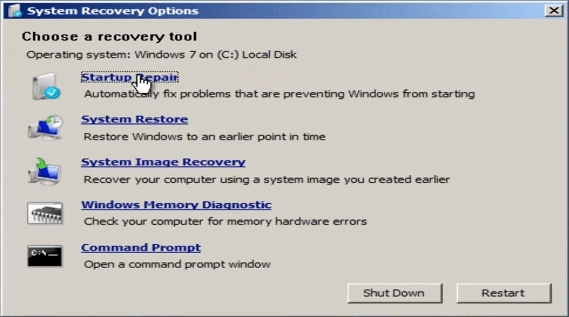 Windows 7 System Recovery