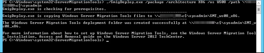 Server Migrate Tool Path
