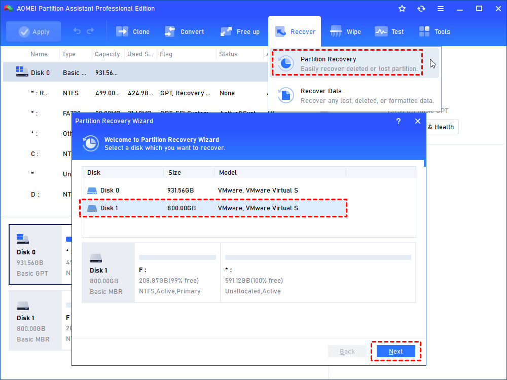 Partition Recovery Wizard