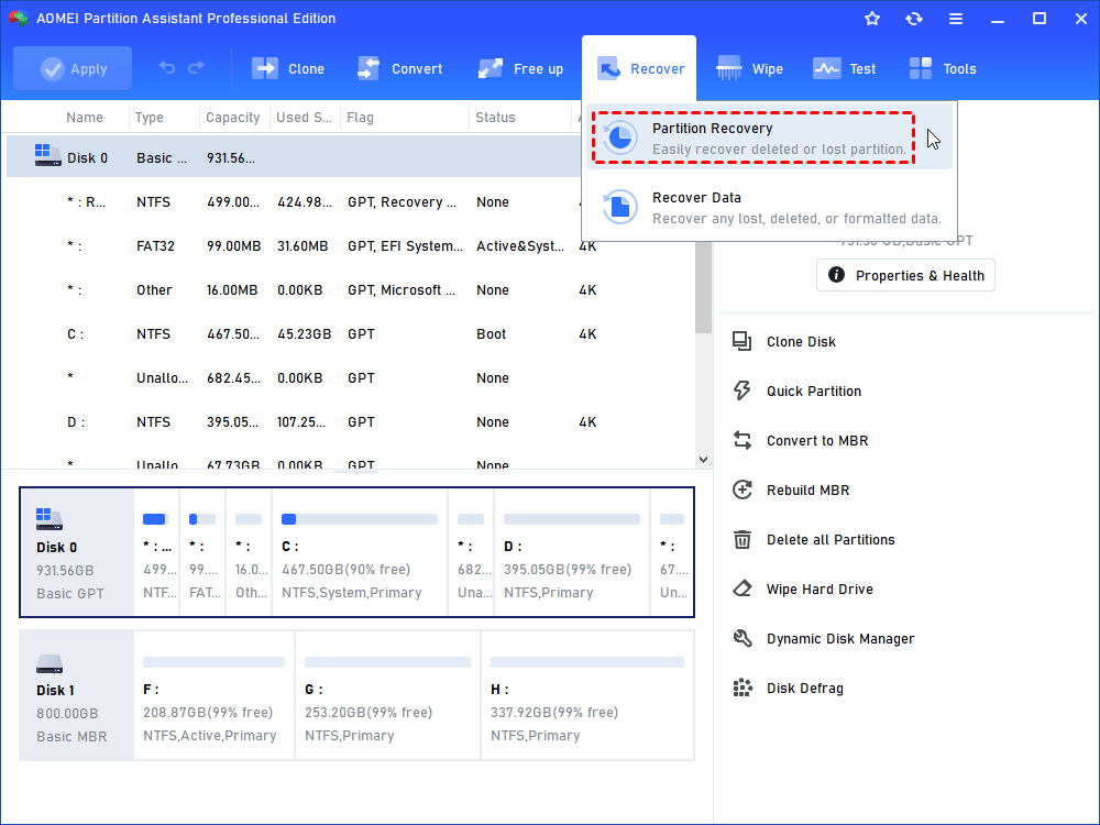 Partition Recovery