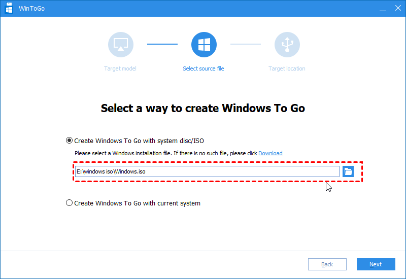 Choose Windows Files